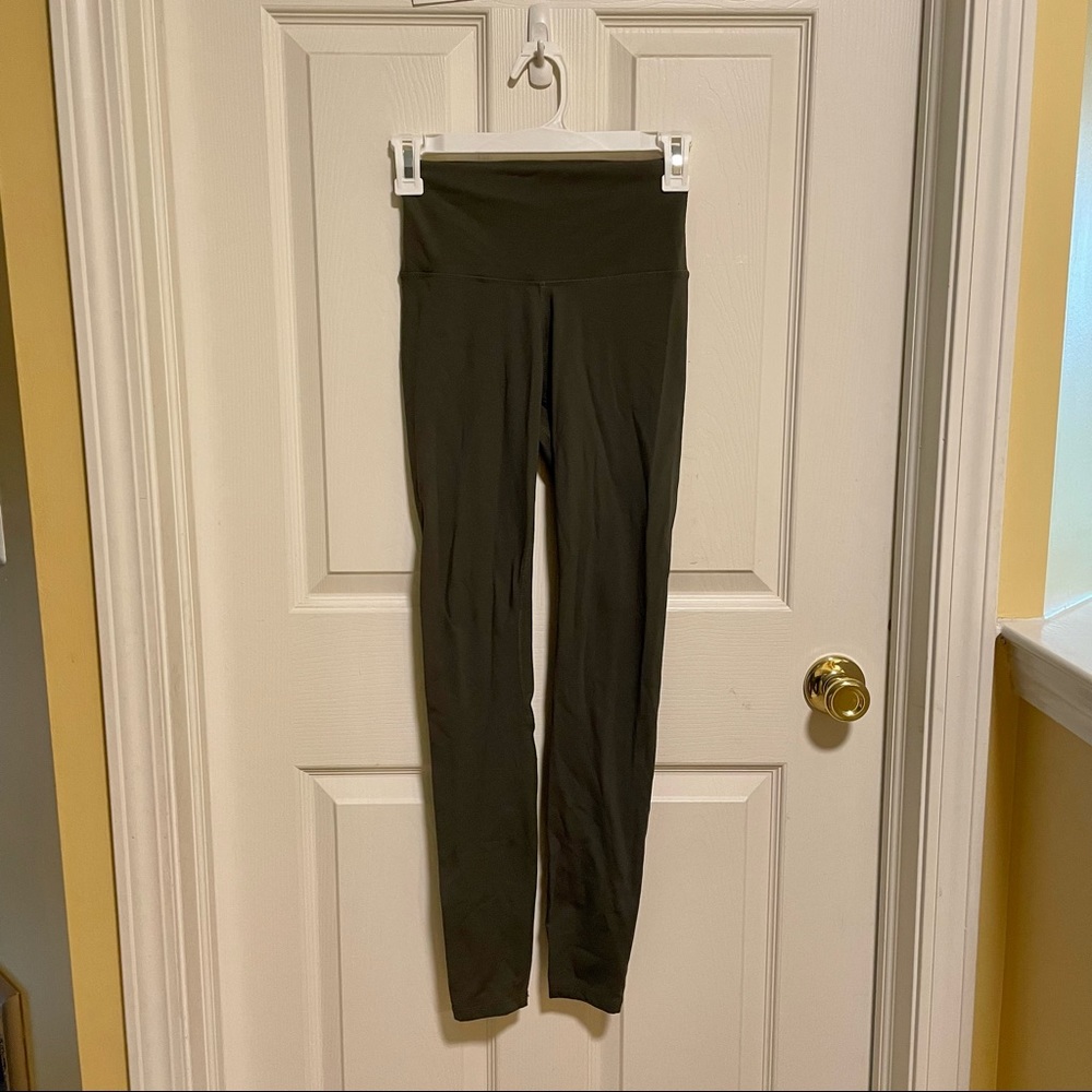 Colorfulkoala Olive Green High Waisted Leggings